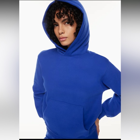 Aritzia | Tops | Aritzia Cobalt Blue Cozy Fleece Perfect Hoodie | Poshmark